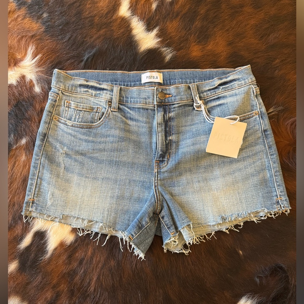 Pistola Denim Shorts, NWT, Size 32, Raw Hem